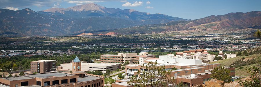 UCCS Looking down from top of mountain